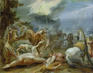 Christian Biblical Scenes Drucke: The Conversion of Saint Paul, c1600-c1603. Creator: Adam Elsheimer