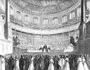 Victorian Era Education Drucke: The Convocation in the Theatre, 1844. Creator: Unknown