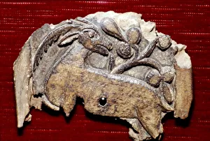 Koptische Holzschnitzerei von Hirsch, 5. Jahrhundert