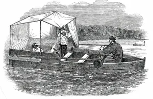 British Water Transport Drucke: Cordingly's Floating Bath, 1850. Creator: Hare