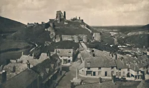 Corfe Castle Dorset Drucke: Corfe Castle, Dorset, c1910