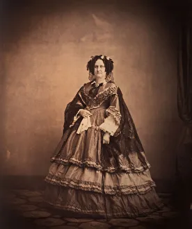 Salted Paper Print Technique Drucke: [Cornelia Van Ness Roosevelt], ca. 1857. Creator: Mathew Brady
