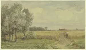 Drucke von Ein Getreidefeld im Sommer, Mitte-Spät 19. Jahrhundert Peter Burnitz Drucke: Ein Getreidefeld im Sommer, Mitte-Spät 19. Jahrhundert. Künstler: Karl Peter Burnitz