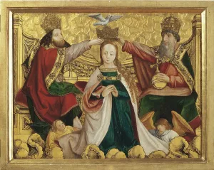 Austrian Fine Art Images Drucke: The Coronation of the Virgin with the Trinity, c. 1520
