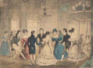 Private Collection Images Drucke: The Cotillion Dance, 1828