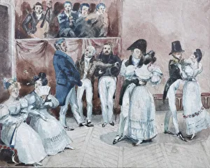 Anonymous Fine Art Prints Drucke: The Cotillion Dance, 1831