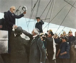 Early Air Transport History Drucke: Count Zeppelin, 1908, (1936). Creator: Unknown