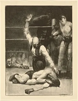 Zählungsaußer Gefecht, zweiter Stein, 1921. Schöpfer: George Wesley Bellows