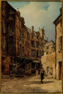 French Architecture 1900s Drucke: Cour de Rohan, c1900. Creator: Unknown