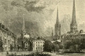 Cassell And Company Prints Drucke: Coventry - The Spires of Trinity, St. Michaels, and Christ Church, 1898. Creator: Unknown