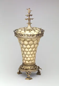 Kopfgesichtsbecher, deutsch um 1470 von unbekannter Hand geschaffen