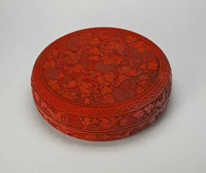 Korb mit geschlossener Tür und Schmetterlingen, Gurken und ... Qing-Dynastie