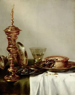 Gedeckter Tisch, 1634. Schöpferin/Erfinder: Heda, Willem Claesz (1594-1680)