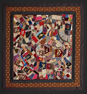 Crazy Quilt, um 1885. Schöpfer: Unbekannt.