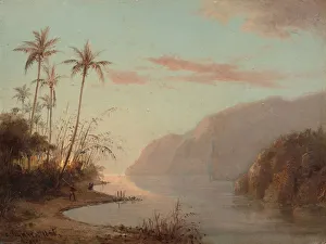 Drucke von Ein Bach im St.-Thomas- Archipel (Britische Jungferninseln) , 1856 Camille Pissarro Drucke: Ein Bach im St.-Thomas (Britische Jungferninseln), 1856. Künstler: Camille Pissarro