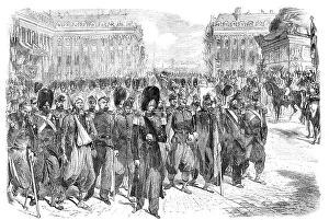 Place Vendome Paris Drucke: The Crimean Troops Defiling at the Foot of the Column