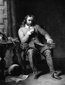 British Politician Artwork Drucke: Cromwell Resolving to Refuse the Crown, c1858, (1911). Artist: Charles Lucy