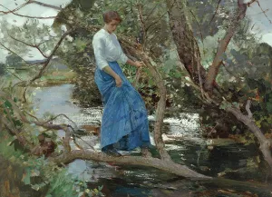 Überschreitung des Bachs, 1913. Künstler: Watson, Harry (1871-1946)