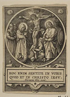 Die Kreuzigung im Rundformat (Umschlagkopie). n.d.. Ersteller: Hieronymus Wierix