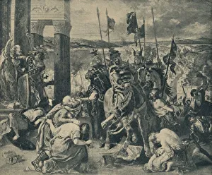 Kreuzfahrer bei der Eroberung Konstantinopels, 1840, (1935). Künstler: WF Mansell