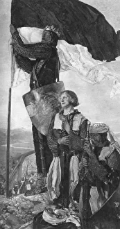Medieval Soldier Drucke: Crusaders Sighting Jerusalem, 1901. Artist: Edwin Austin Abbey