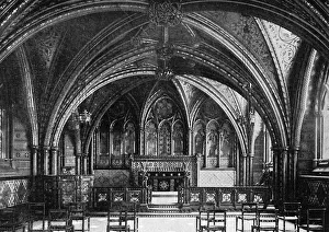 Vaulted Ceiling Designs Drucke: The Crypt Chapel, Westminster, c1920