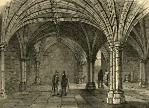 Medieval Buildings UK Drucke: The Crypt of Guildhall, 1897. Creator: Unknown