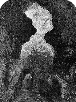 Kristallisierte Höhle, in der Blue John Mine, 1854. Künstler: Read