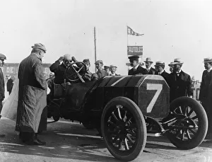 Vintage Motor Sport Images Drucke: CS Rolls in a racing car, c1905-c1910