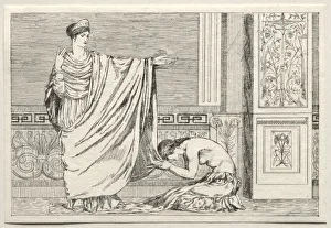Kupids und Psyché: Psyché und Juno, 1880. Schöpferin: Max Klinger (deutsch, 1857-1920)