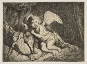 Angelic Cherubs Drucke: Cupid Resting (copy). n. d. Creator: Unknown