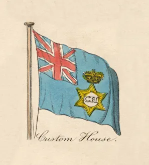 Union Jack Design Drucke: Custom House 1838