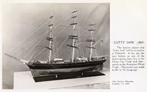 Vintage Sailing Ships UK Drucke: Cutty Sark, 1930s. Creator: Unknown