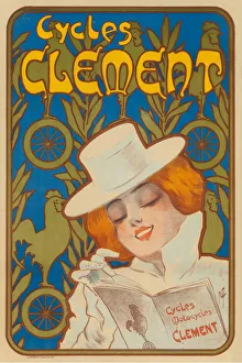 Jugendstil Graphic Design Drucke: Cycles Clement, c. 1900