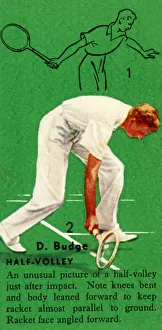 Tennis Court Action Shots Drucke: D. Budge - Half-Volley, c1935. Creator: Unknown
