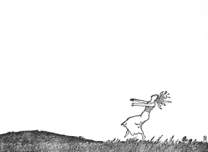 Vintage Dance Illustration Drucke: Dance She Must, Over Field and Meadow, c1930. Artist: W Heath Robinson
