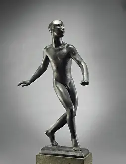Bildhauerei Drucke: Der Tänzer, 1914. Künstler: George Kolbe