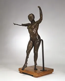 Woman In Balance Pose Drucke: Dancer Moving Forward, Arms Raised, Right Leg Forward, c. 1882-1895 / cast 1919-1932