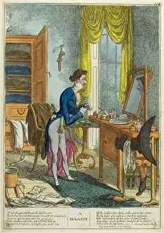 British Caricature Drucke: A Dandy, published 1818. Creator: Charles Williams