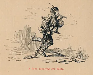 John Leech Engraving Drucke: A Dane securing his Booty, c1860, (c1860). Artist: John Leech