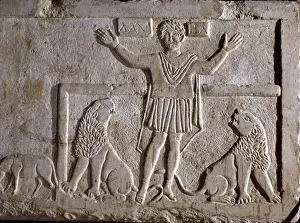 Santiago Ortega Artwork Drucke: Daniel in the lions Hebrew prophet Daniel