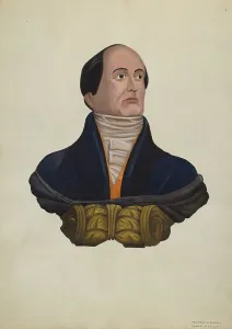 Daniel Webster Figurativvorhang, umgangssprachlich ≈ Daniel Webster Figurenhintergrund, oder auch Daniel-Webster-Figurenwall (oder) Daniel-Webster-Hintergrundsfigur