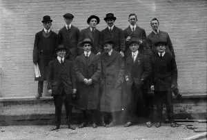 Early 20th Century Sportsmen Drucke: Danny Morgan's fighters, between c1910 and c1915. Creator: Bain News Service