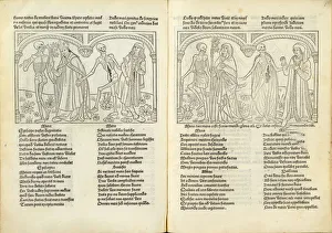 Memento Mori Images Drucke: Danse macabre, 1490. Creator: Anonymous