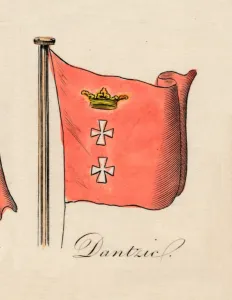 Red And White Color Scheme Drucke: Dantzic, 1838