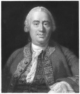 David Hume Portrait Drucke: David Hume, Scottish philosopher, historian and economist, 1837