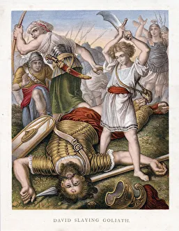 David den Goliathan zu schlagen, um 1846