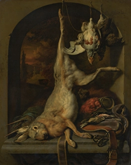 Low Countries Oil Painting Drucke: Dead Hare. Creator: Jan Weenix