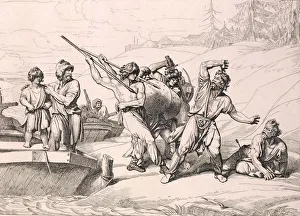 Viking Age Illustrations Drucke: The Death of Askold and Dir, 1832