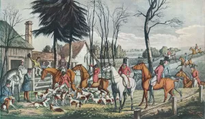 English Countryside Winter Scene Drucke: The Death, c1824